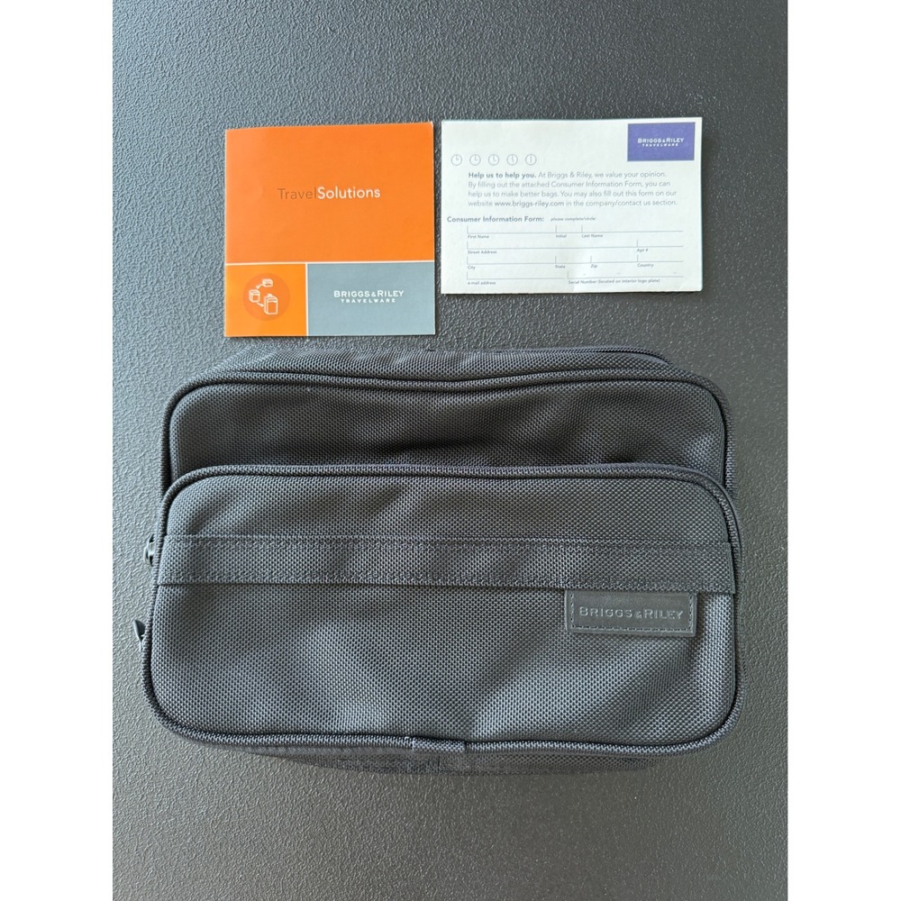 Briggs & Riley Toiletry Kit Unisex Black Baseline Ballistic Nylon Hanging Bag